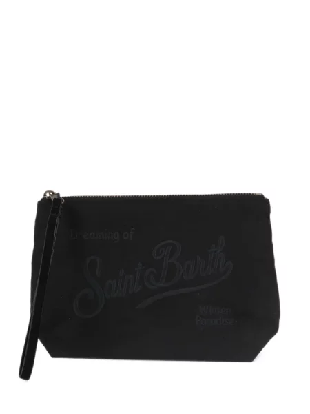 Geantă plic Mc2 Saint Barth cu broderie negru