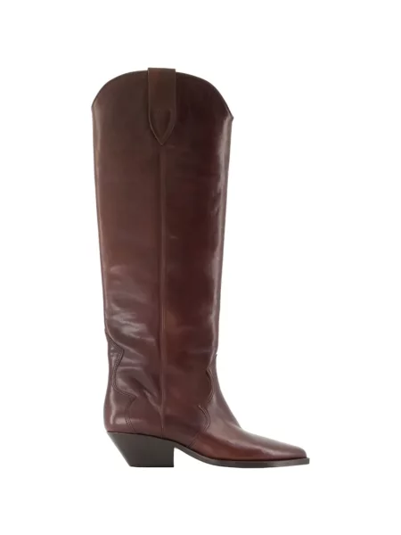 Botine Isabel Marant din piele maro