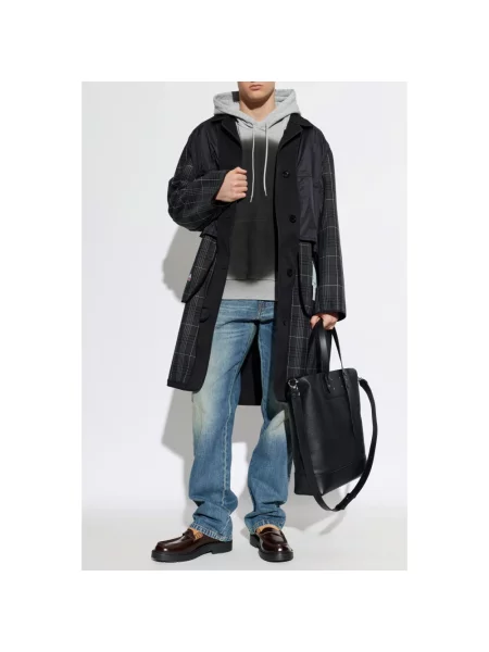 Bluza z kapturem Mm6 Maison Margiela z kapturem szara