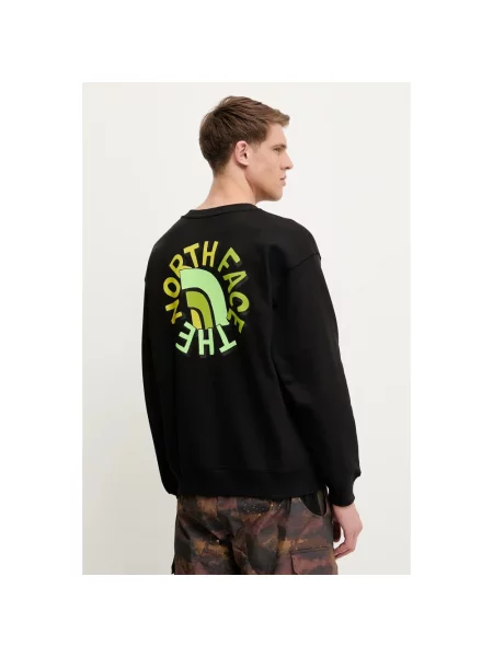 The North Face bluza Nuptse Oversized gładka czarny