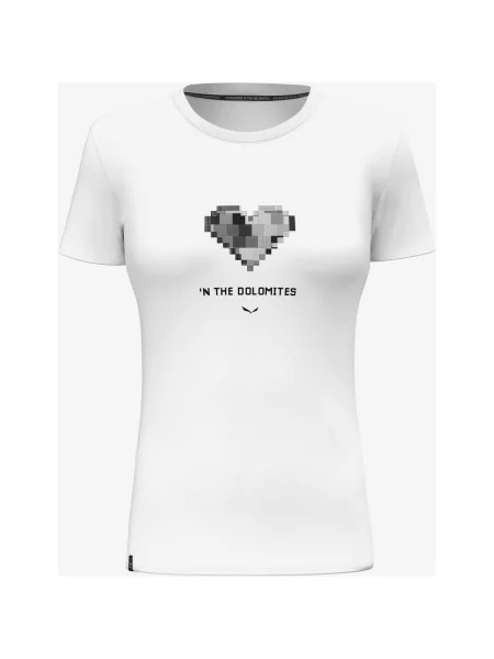 Salewa Pure Heart Dry T-shirt z krótkim rękawem 44 biały