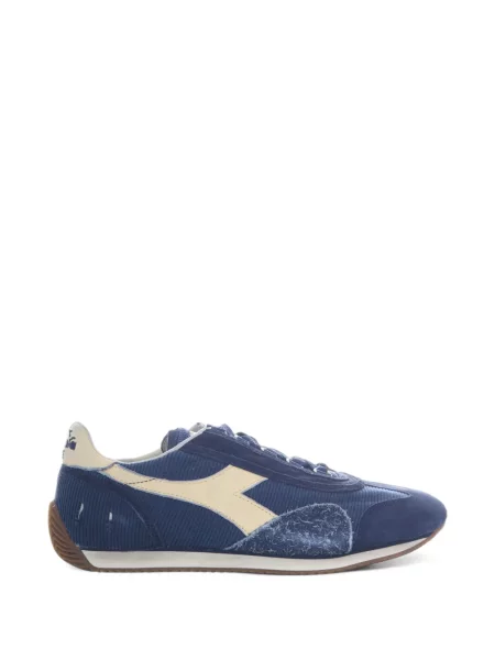Sneakerși Diadora de catifea cord zdrențuiți albastru