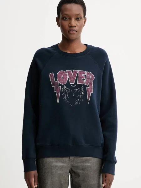 ZADIG&VOLTAIRE bluză bleumarin cu imprimeu