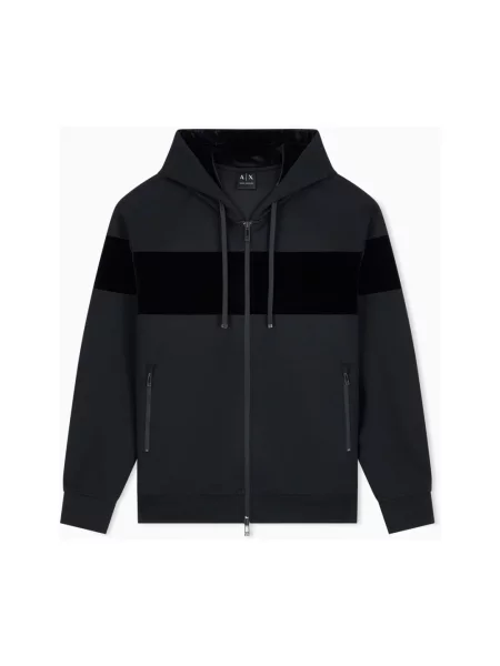 Bluza z kapturem Armani Exchange z kapturem czarna