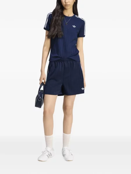 Ριγέ μικρός μπλούζα Adidas από διχτυωτό μπλε