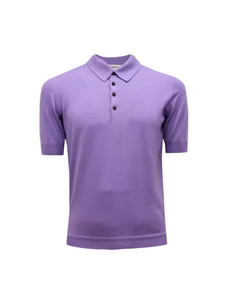 Koszulka polo Goes Botanical wełniana fioletowa