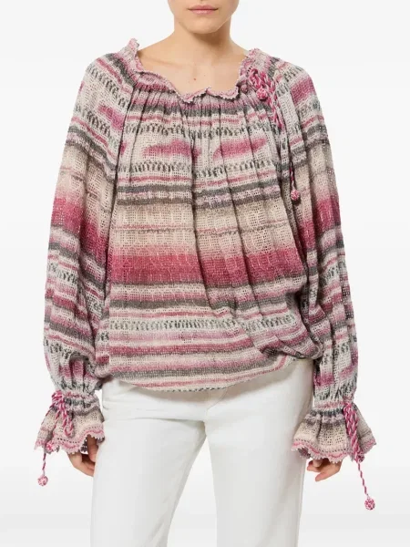 Top Isabel Marant cu dungi roz