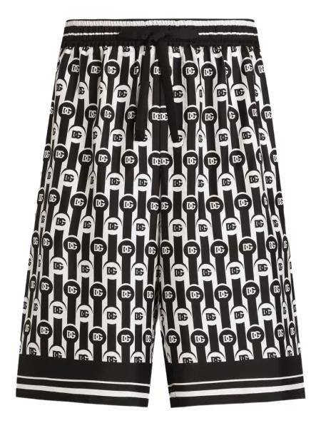 Pantaloni scurți Dolce & Gabbana cu imagine negru