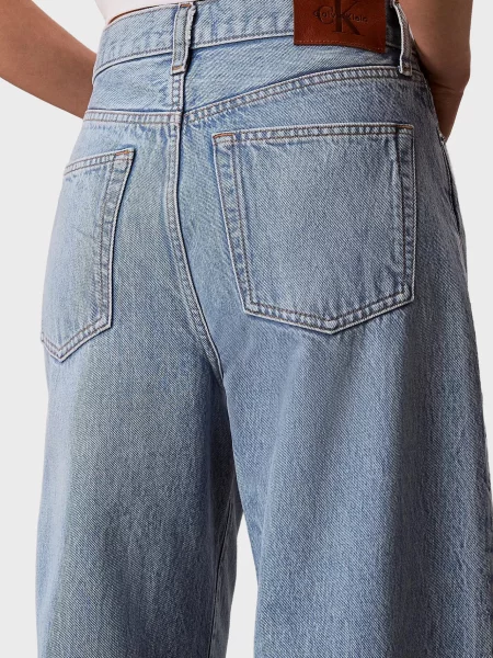 Джинсы с широкими штанинами Calvin Klein Jeans голубой