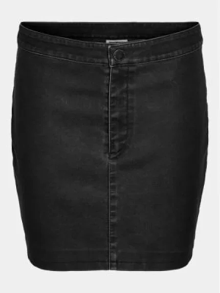 Noisy May Fustă din imitație de piele Saorise negru