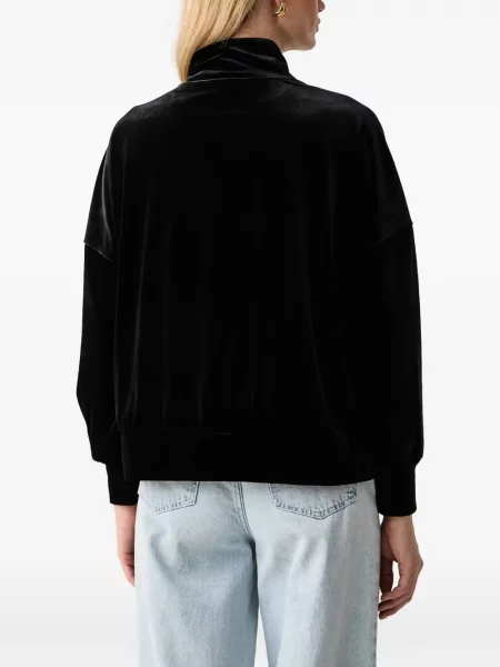 Βελούδινη μπλούζα Armani Exchange μαύρο