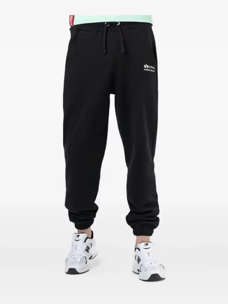 Pantaloni Alpha Industries cu broderie negru
