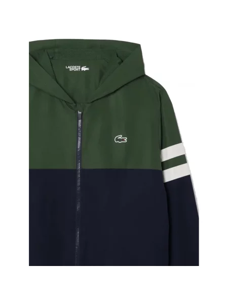 Geacă Lacoste cu glugă tenis albastru