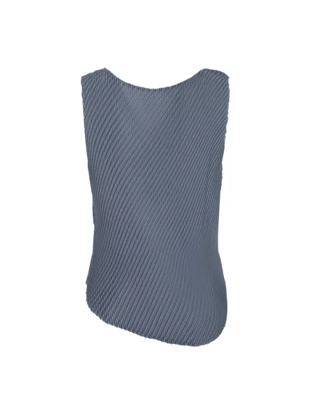 Top Issey Miyake bez rękawów zielony