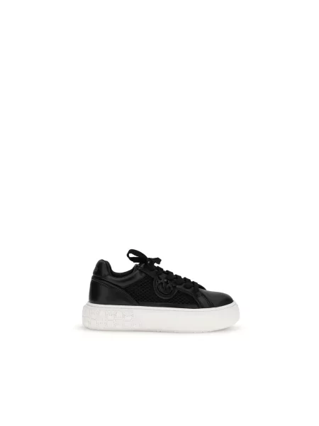 Sneakersy Pinko skórzane czarne