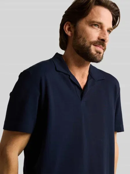 Koszulka polo o kroju regular fit z mieszanki bawełny z kołnierzykiem resort Tom Tailor