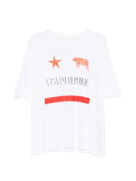Tricou Visvim cu imagine alb