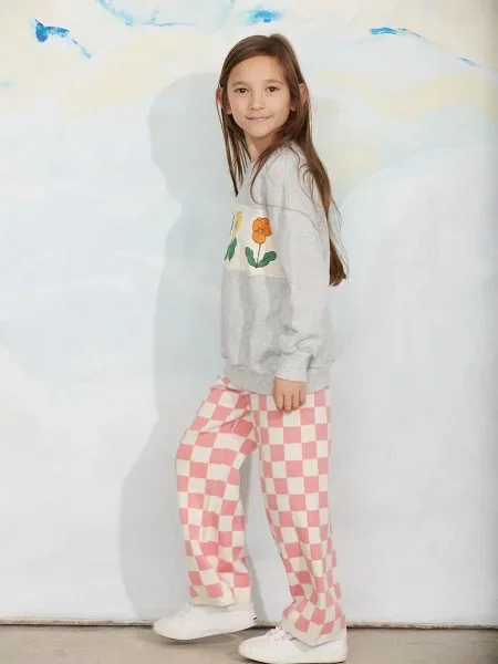 Mini Rodini штани wide leg дитячі Chess