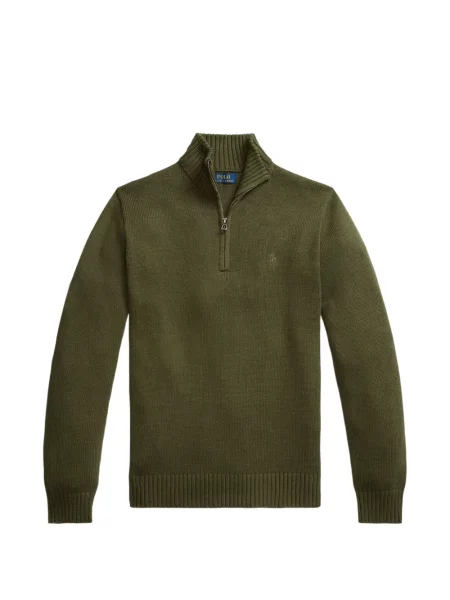 Tricou polo Polo Ralph Lauren cu glugă cu blană cu broderie roșu