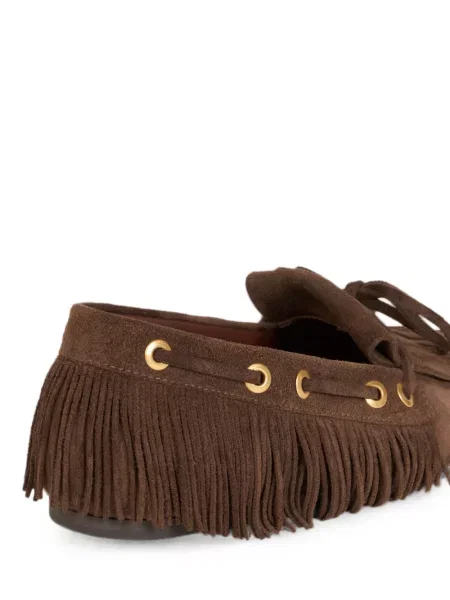 Pantofi loafer Etro din piele de căprioară maro