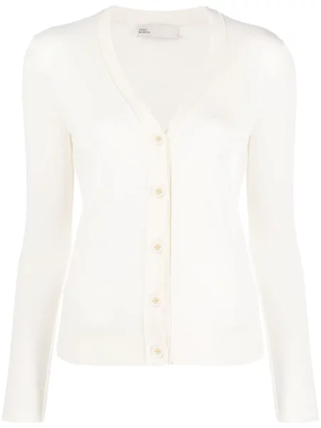 Cardigan Tory Burch tricotate alb