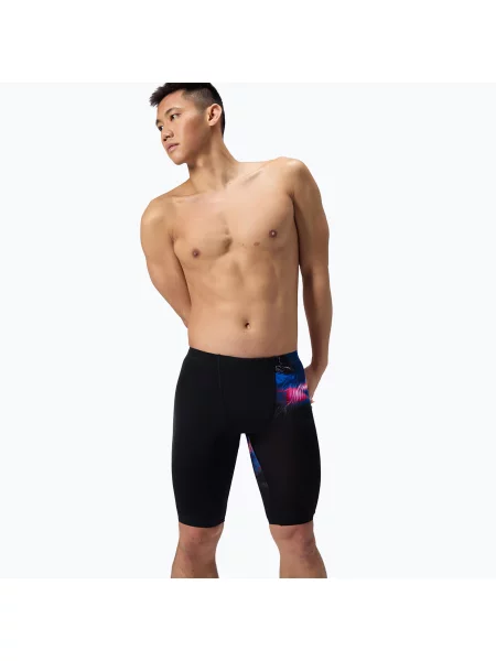 Pantaloni scurți de înot pentru bărbați Speedo Placement Printed electro static/black negru