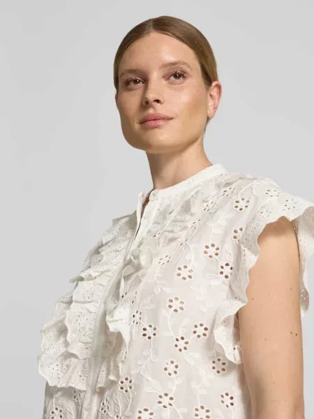 Bluzka o kroju regular fit z czystej bawełny model JELLABA' Essentiel Antwerp biała