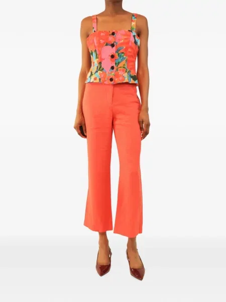 Top Mara Hoffman de in cu model floral cu imagine portocaliu