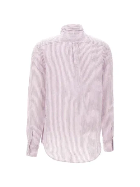 Ριγέ πουκάμισο Polo Ralph Lauren μωβ