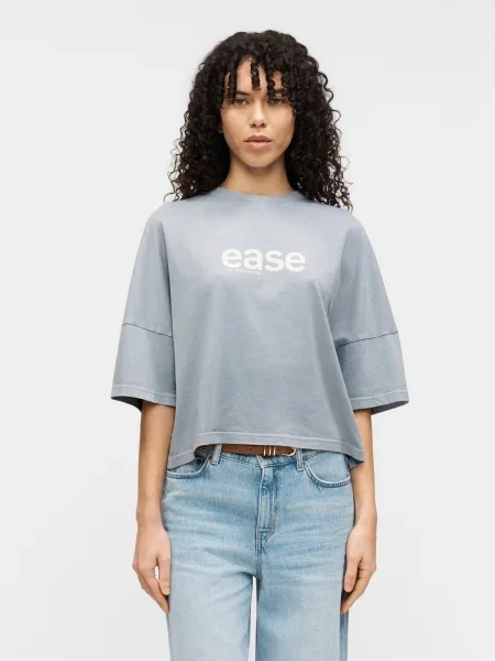 DRYKORN Tricou albastru deschis alb