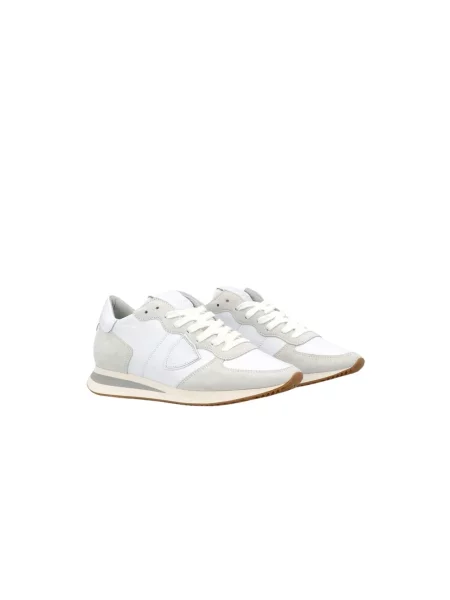 Sneakersy Philippe Model zamszowe białe