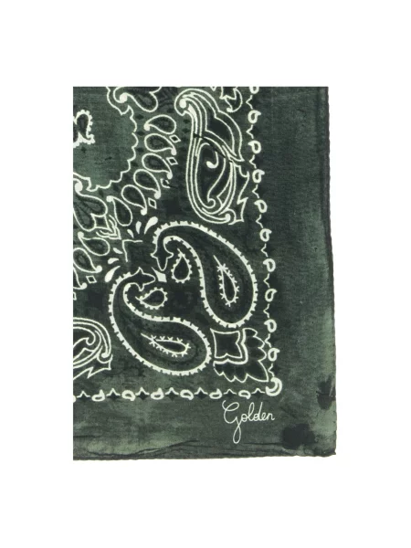 Szal Golden Goose z wzorem paisley zielona