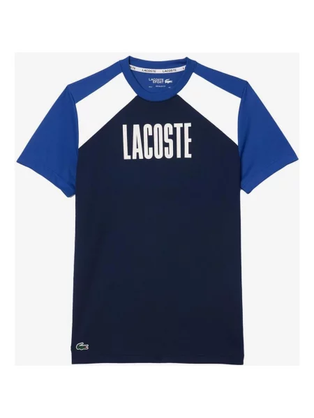 Koszulka rowerowa Lacoste Sport Colour-Block niebieska XS biała