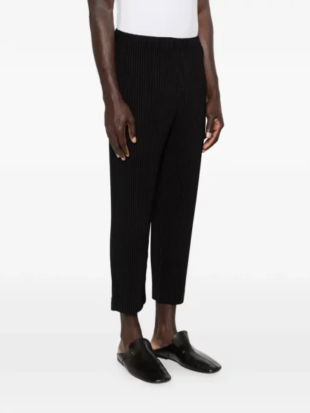 Kalhoty se záhyby Homme Plissé Issey Miyake černé