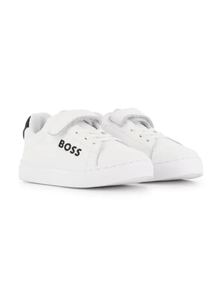 Detské kožené tenisky BOSS biela