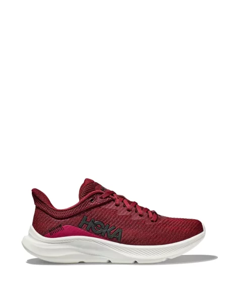 Sneakerși Hoka cu șireturi din dantelă roșu