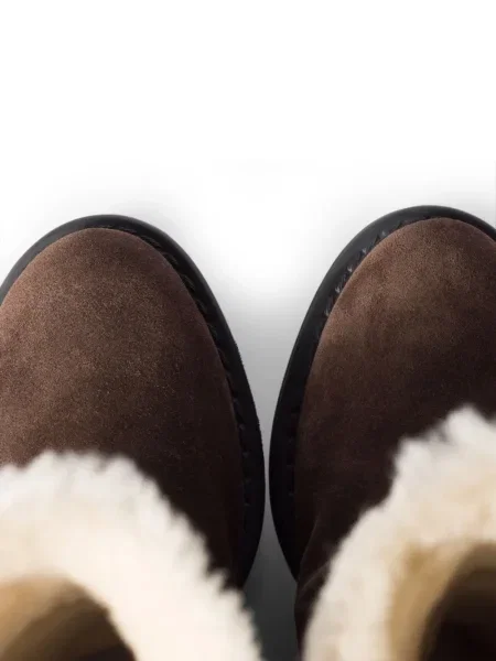 Botine Miu Miu din piele de căprioară maro