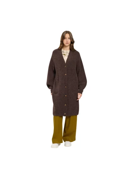 Sweter Twinset brązowy