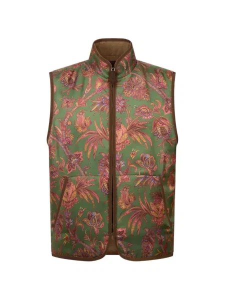 Reversibil vestă Etro de lână verde
