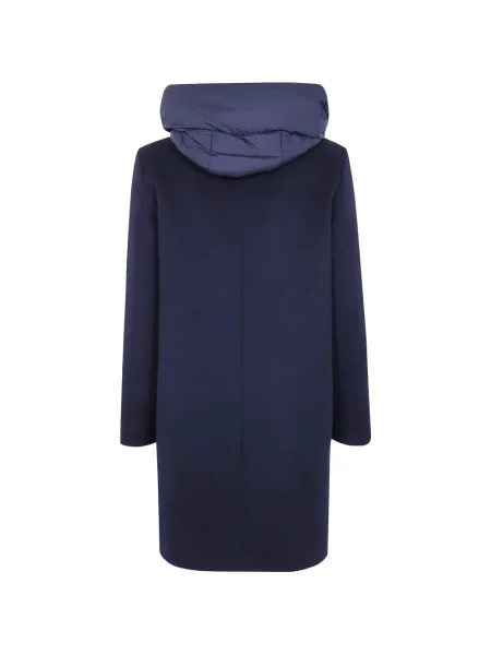 Palton Seventy cu glugă albastru