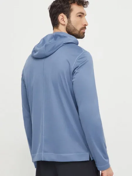 Bluza z kapturem Calvin Klein Performance z kapturem niebieska