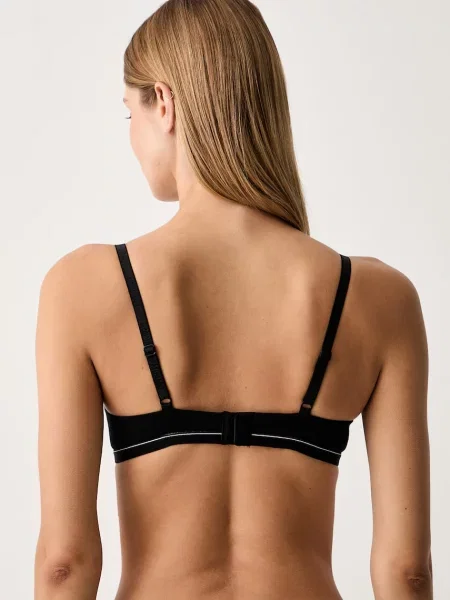 Emporio Armani Underwear podprsenka s elastanom čierna