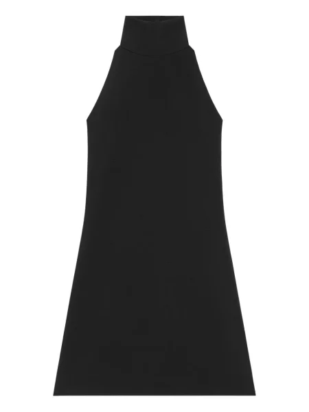 Rochie mini Courreges cu gât halter de costum negru