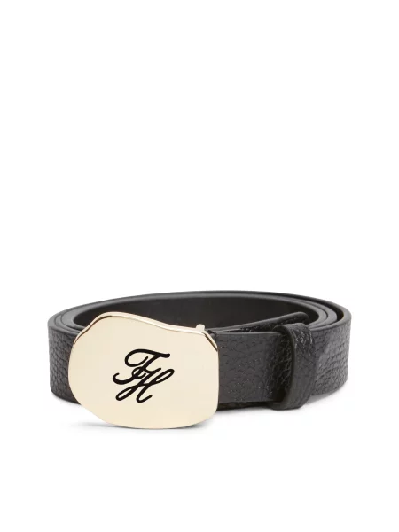 TOMMY HILFIGER Curea TH PLAQUE' negru