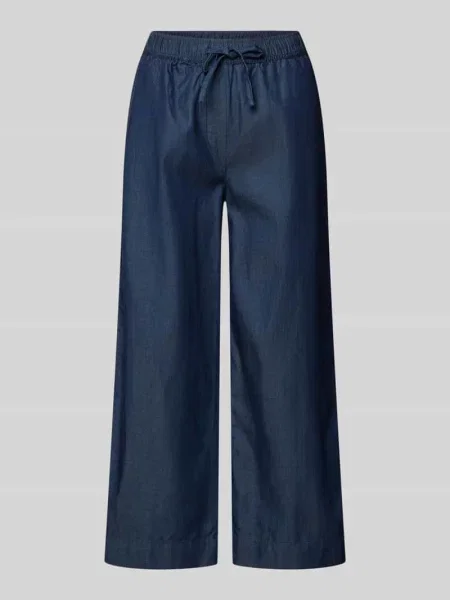 Kuloty z tencelu z elastycznym pasem Christian Berg Woman granatowe