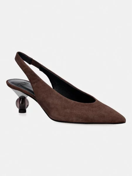 Pantofi cu toc Weekend Max Mara din piele maro