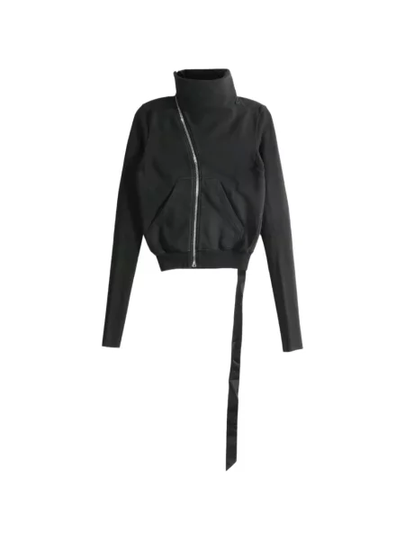 Hanorac cu fermoar Rick Owens Drkshdw asimetric negru