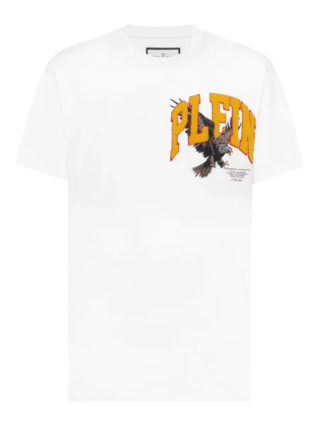 Tricou Philipp Plein de cristal alb