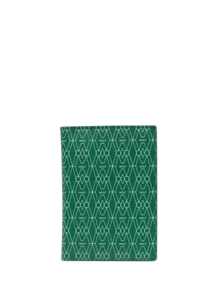 Portofel Wolf cu imagine verde