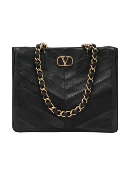 Shopperka Valentino Garavani skórzana czarna